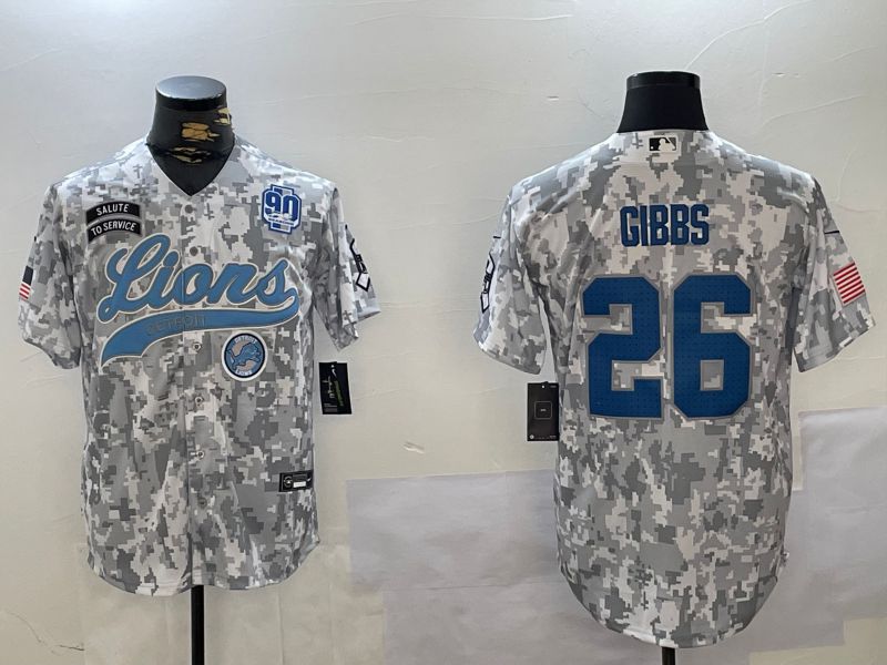 Men Detroit Lions #26 Gibbs Nike Arctic Camo 2024 Salute to Service Limited NFL Jersey style 6->dallas cowboys->NFL Jersey